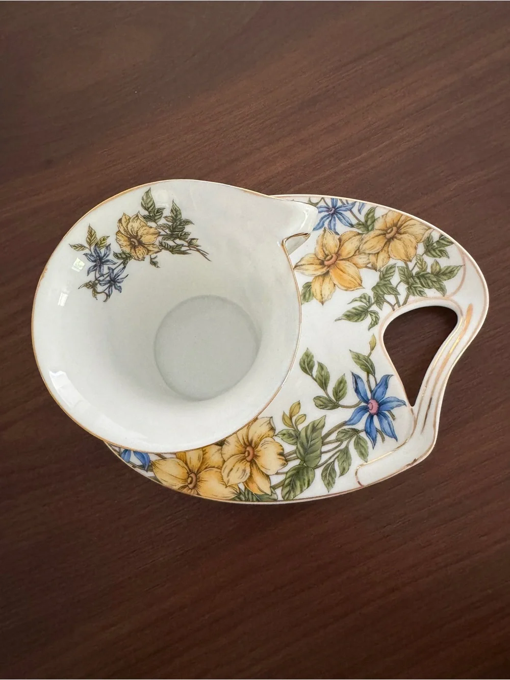 The Leonardo Collection Vintage Fine Porcelain Tea Cup and Tray Plate Set
